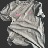 MENS SOCIETY FLO // SHORT SLEEVE T-SHIRT // GREY-PINK